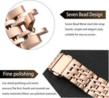 Stainless Steel Watch Band Seven Beads