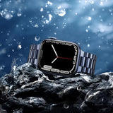 Stainless Steel Watch Band Three Beads