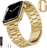 Stainless Steel Watch Band Three Beads